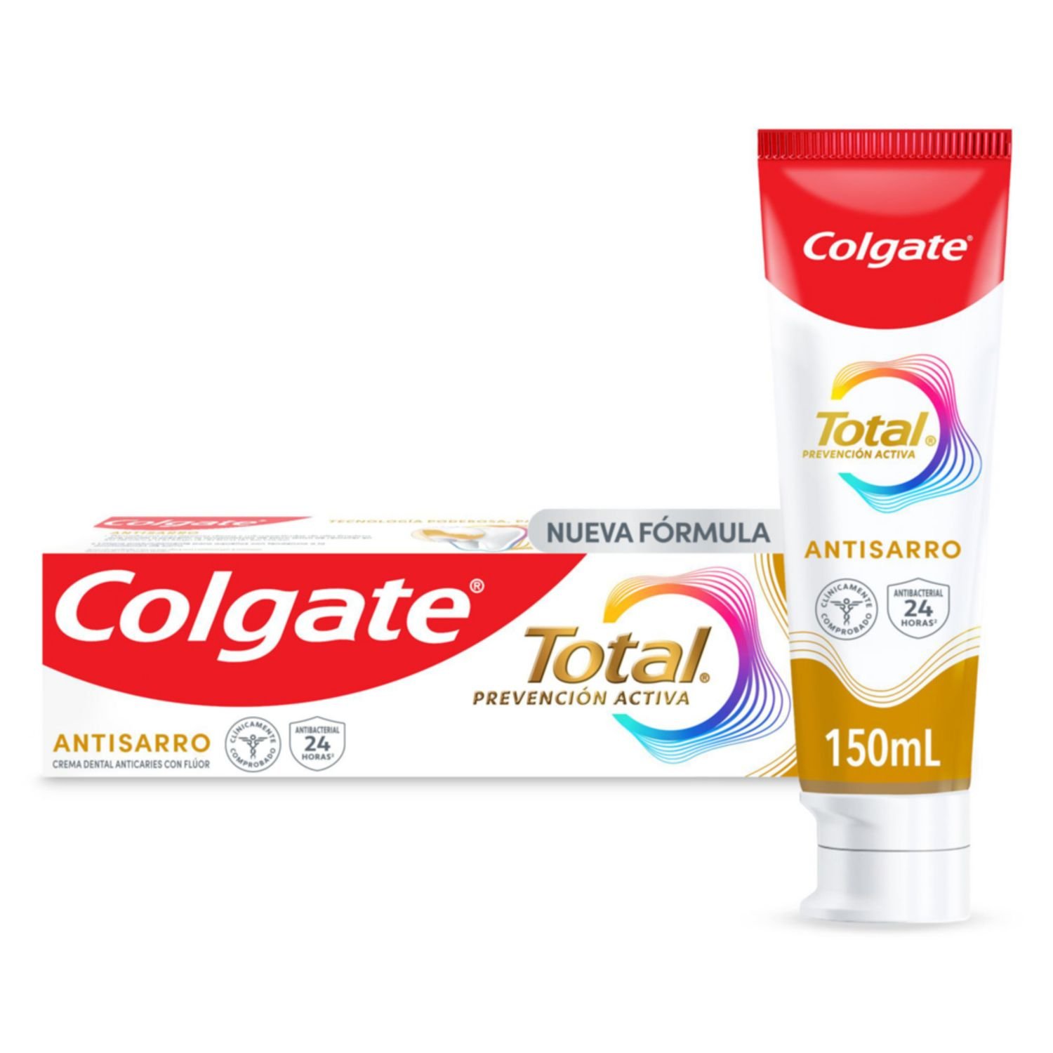 COLGATE-CREDENT-TOTAL-12X150M-1.jpg Colgate Cre/Dent Total 12X150M - Imagen 1