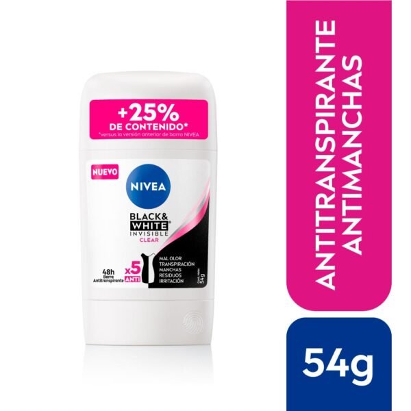 Nivea Barra Invis Clear 54Gr