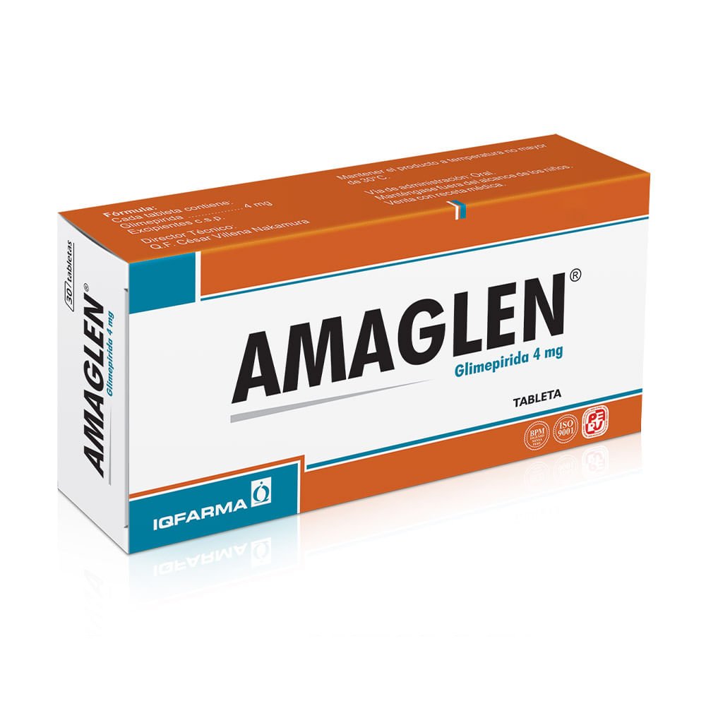 AMAGLEN 4MG X30 TAB 1 Amaglen 4mg X30 TAB - Imagen 1