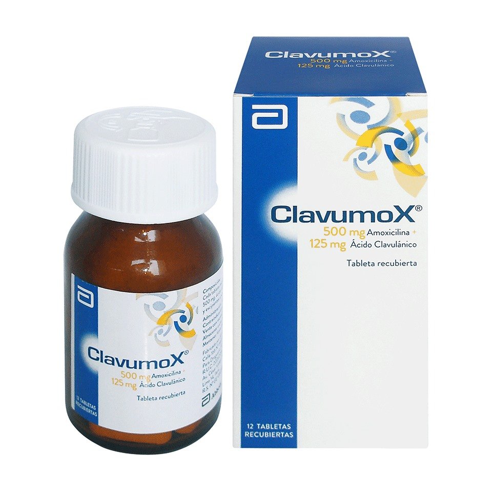 CLAVUMOX 500MG X12 TAB 1 Clavumox 500mg X12 TAB - Imagen 1
