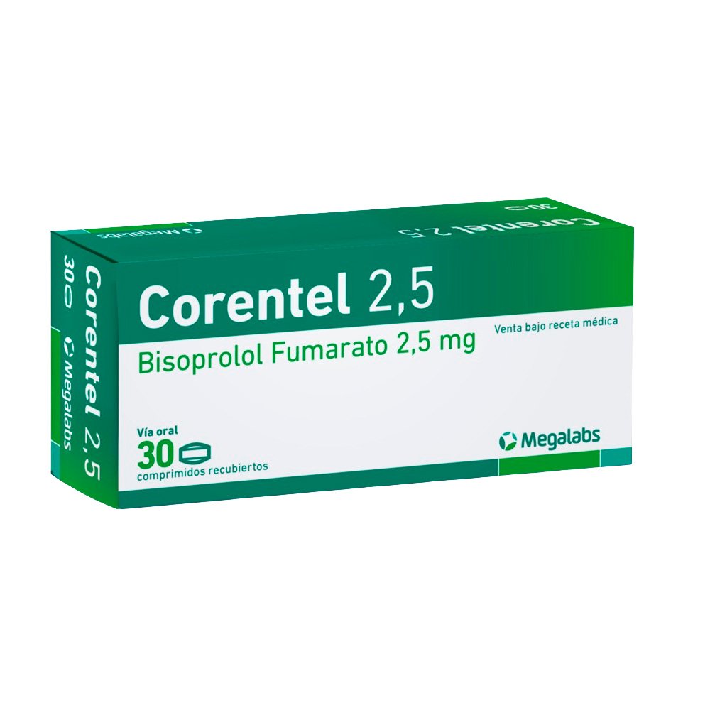 CORENTEL 2.5MG X30 TABLETAS 1 Corentel 2.5mg X30 Tabletas - Imagen 1