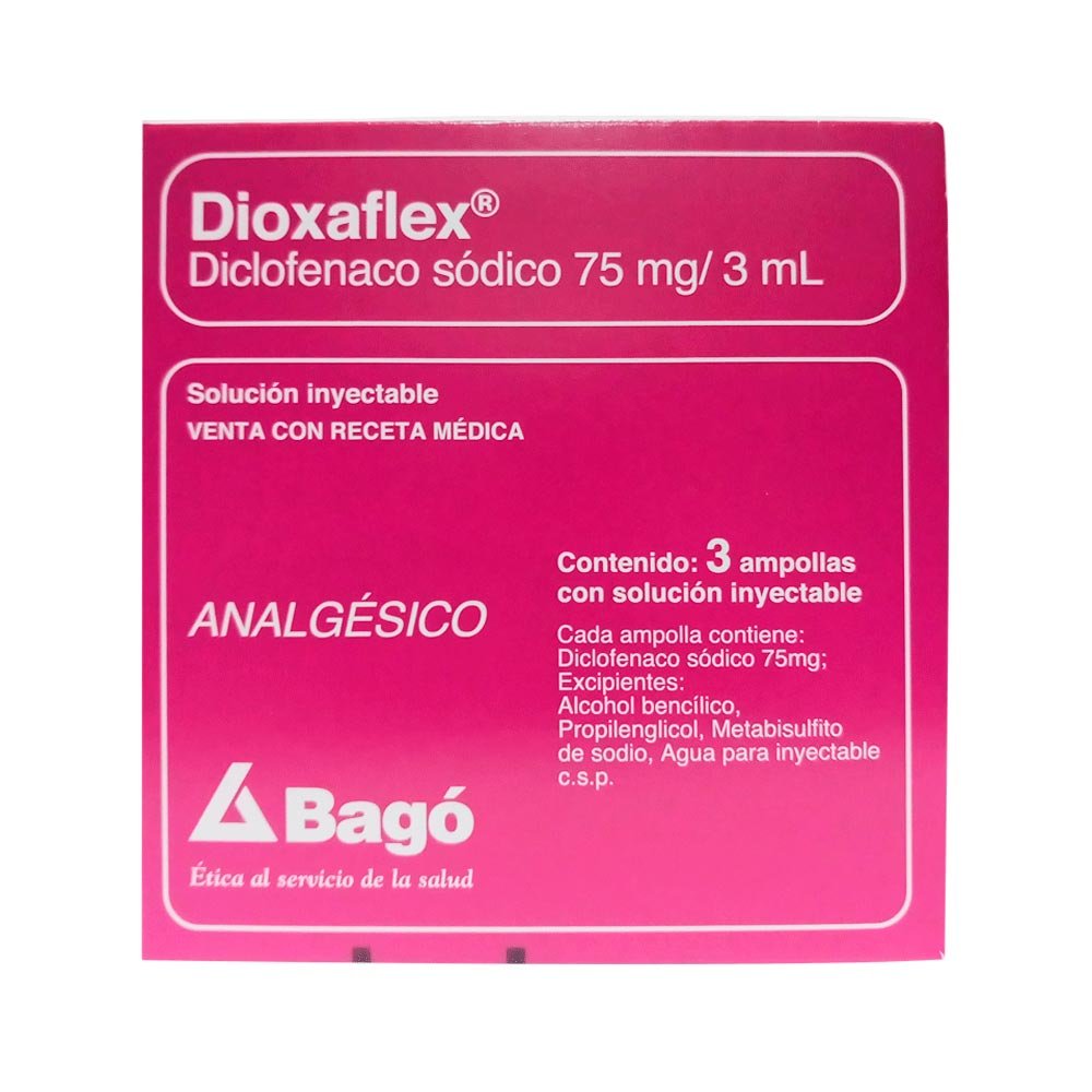 DIOXAFLEX 75MG3ML X 3 AMP 1 Dioxaflex 75mg/3ml X 3 Amp - Imagen 1