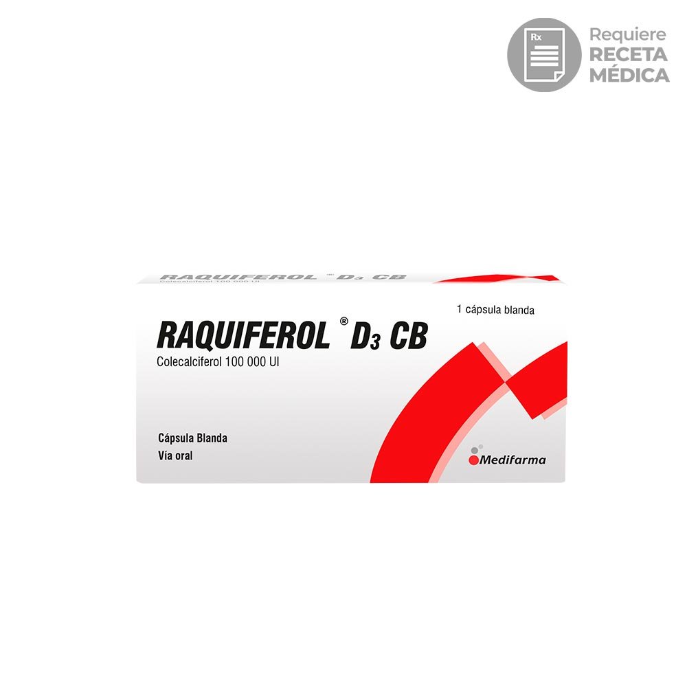 RAQUIFEROL D3 100 000UI X1CAP 1 Raquiferol D3 100 000ui X1cap - Imagen 1