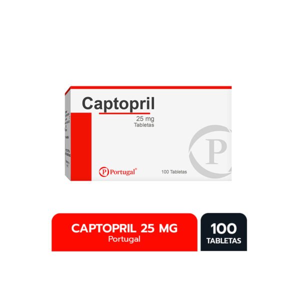 Captopril 25mg x 100 Tabletas - Portugal