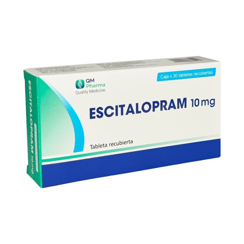 ESCITALOPRAM-10MGX30TABREC-1-1 Escitalopram 10mg x 30 Tabletas (*Rec) - Imagen 1