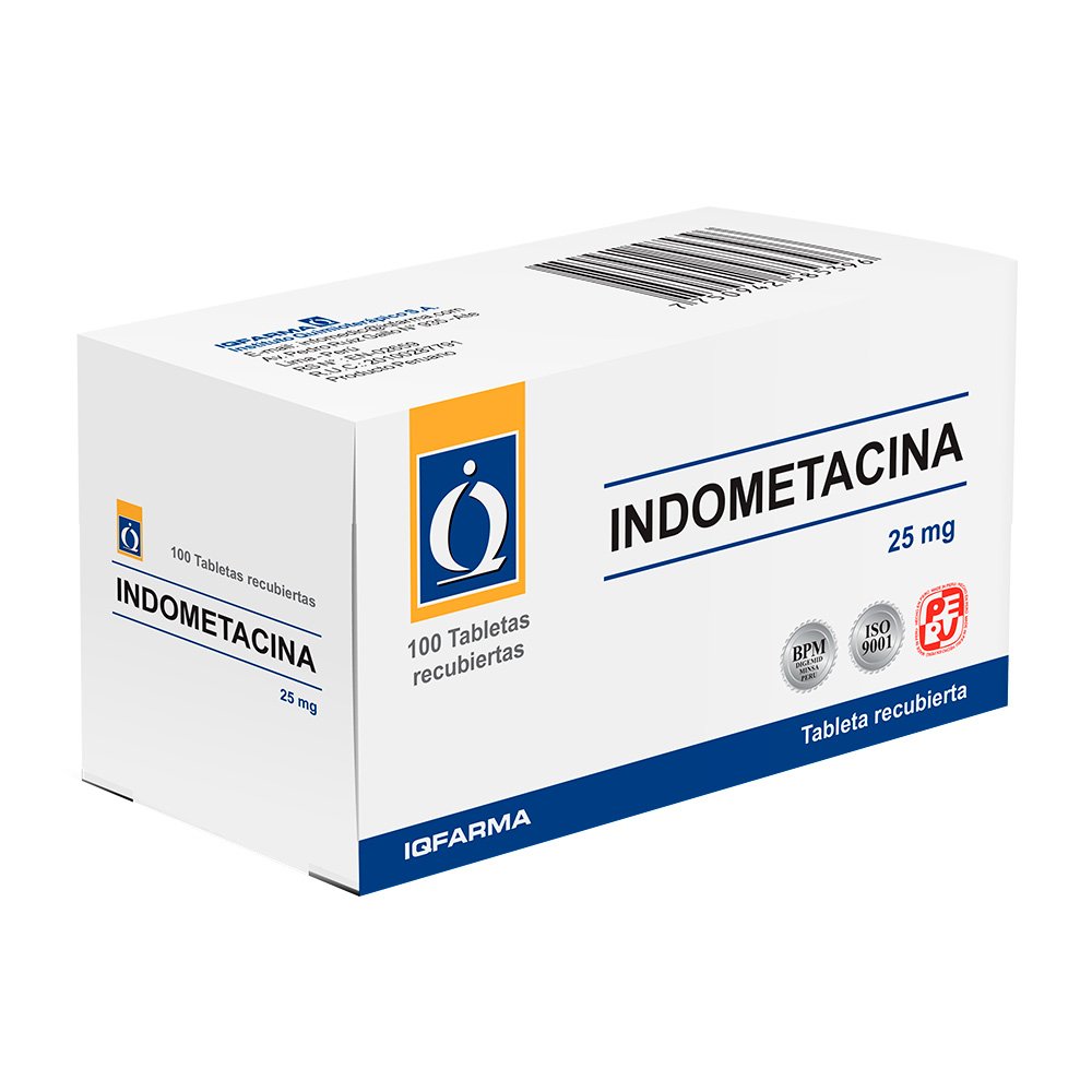 INDOMETACINA-25MG-X-100-TABLET-1-2 Indometacina 25mg x 100 Tabletas - Imagen 1