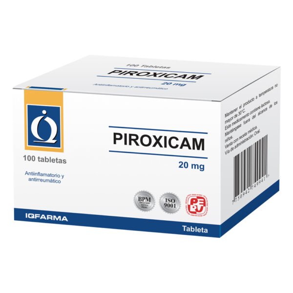 Piroxicam 20mg Caja x 100 Tabletas