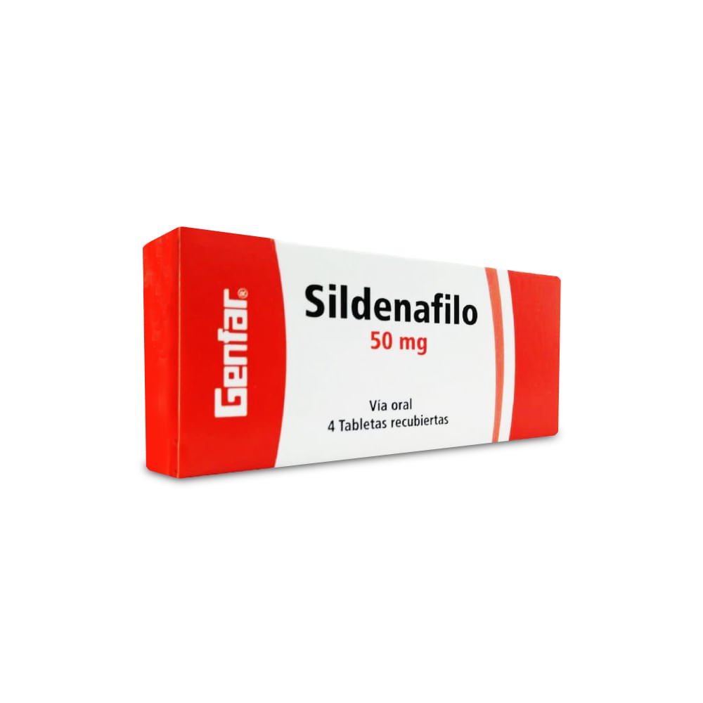SILDENAFILO-50MG-X4TAB-GENF-1-1 Sildenafilo 50mg x 4 Tabletas - Genf - Imagen 1
