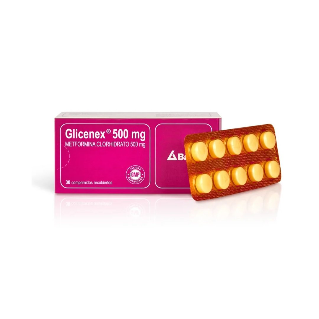 Plantilla fotos WEB GLICENEX 500MG CJA X30 TAB - Imagen 1