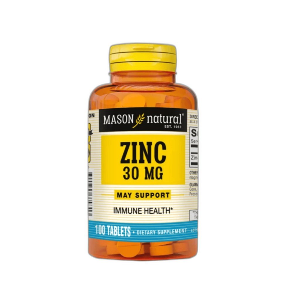 ZINC-30MG-FCO-X100TAB-1 ZINC 30MG FCO X100TAB(MASON) - Imagen 1