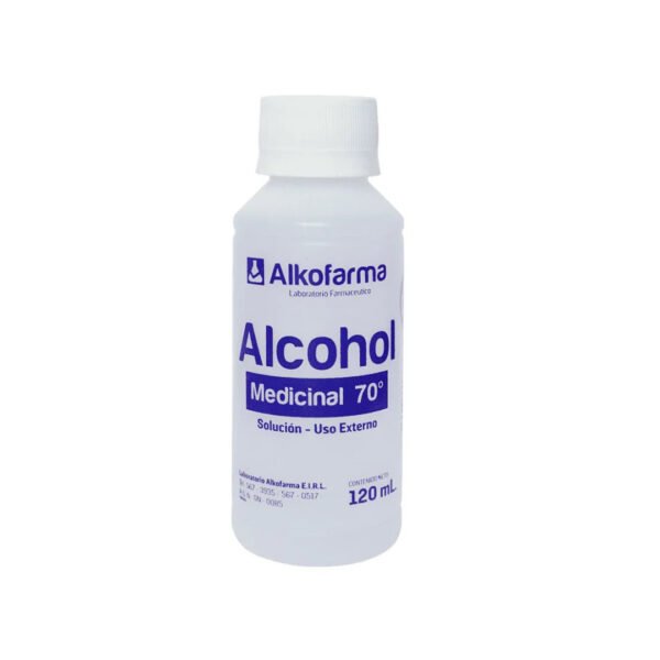 ALCOHOL 70% 120ML TAPA BLANCA